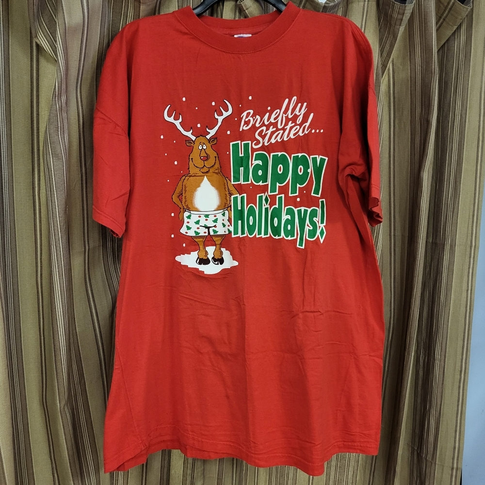 🎅 Reindeer in Boxer Shorts Vintage 80s Christmas t-shirt OSFA 2xl 3xl